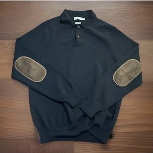 Peter Millar Men’s Black 100% Extra Fine Merino Wool Sweater M Classic Golf